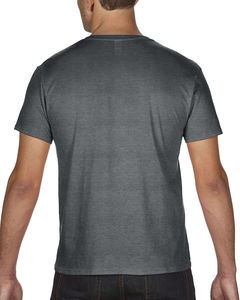 T-shirt personnalisé homme manches courtes col en v | Adult Featherweight V-Neck Heather Dark Grey