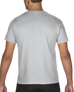 T-shirt personnalisé homme manches courtes col en v | Adult Featherweight V-Neck Silver