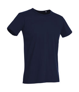 T-shirt publicitaire homme manches courtes | Ben Crew Neck Marina Blue