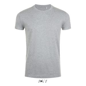 Tee-shirt publicitaire homme col rond ajusté | Imperial Fit Gris chiné