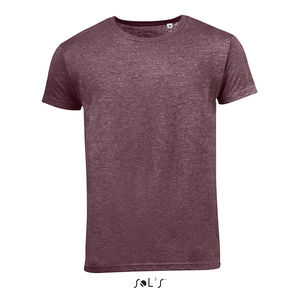 Tee-shirt publicitaire homme col rond | Mixed Men Bordeaux chiné