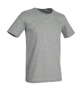 T-shirt publicitaire homme manches courtes cintré | Morgan Crew Neck Grey Heather