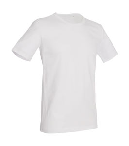 T-shirt publicitaire homme manches courtes cintré | Morgan Crew Neck White