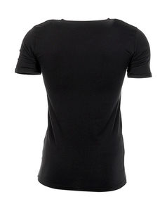T-shirt publicitaire homme manches courtes col en v cintré | Dean Deep V-neck Black Opal