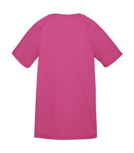 T-shirt publicitaire enfant manches courtes raglan | Kids Performance T Fuchsia