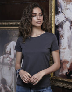 T-shirt personnalisé femme manches courtes cintré | Bogense Dark Grey