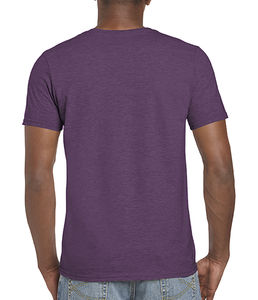 T-shirt personnalisé homme manches courtes | Malartic Heather Aubergine