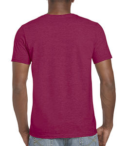 T-shirt personnalisé homme manches courtes | Malartic Heather Cardinal