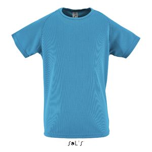 Tee-shirt publicitaire enfant manches raglan | Sporty Kids Aqua