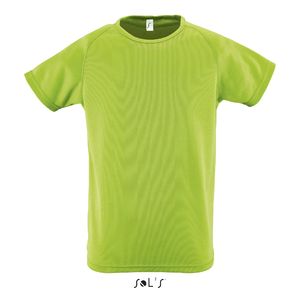 Tee-shirt publicitaire enfant manches raglan | Sporty Kids Vert pomme