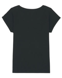 T-Shirt personnalisable femme | Stella Rounder Slub Black