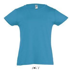 Tee-shirt publicitaire fillette | Cherry Aqua