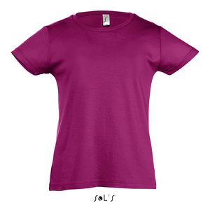 Tee-shirt publicitaire fillette | Cherry Fuchsia