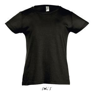 Tee-shirt publicitaire fillette | Cherry Noir profond