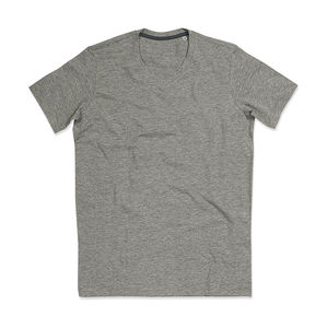 T-shirt personnalisé homme manches courtes cintré col en v | Clive V-neck Grey Heather