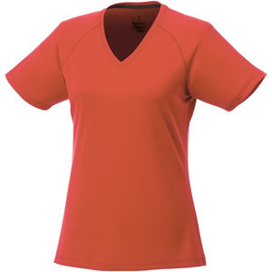 T-shirt publicitaire cool fit manches courtes col V femme Amery Orange