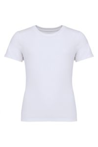 T-shirt publicitaire coton bio à épaules tombantes enfant White