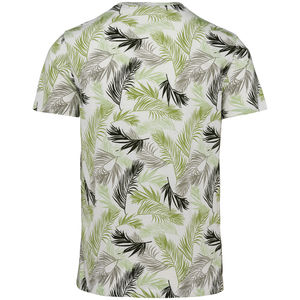 T-shirt publicitaire écologique imprimé tropical homme Ivory Palm Leaves