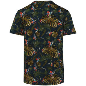 T-shirt publicitaire écologique imprimé tropical homme Navy Paradise Bird