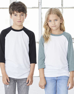T-shirt publicitaire enfant manches 3/4 raglan | Beta