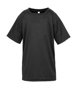 T-shirt publicitaire enfant manches courtes raglan | Junior Performance Aircool Black