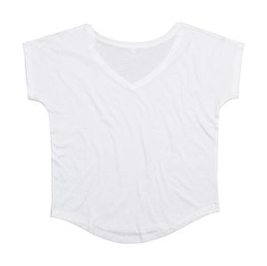 T-shirt publicitaire femme manches courtes col en v | Child White
