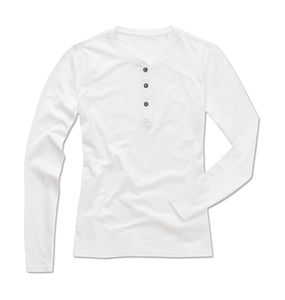T-shirt publicitaire femme manches longues | Sharon Henley LS White