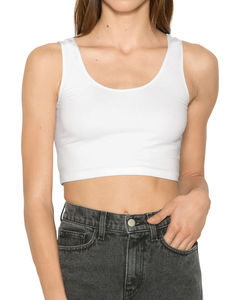 T-shirt publicitaire femme sans manches cintré | Takei White
