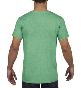 T-shirt homme col v softstyle publicitaire | Joliette Heather Irish Green