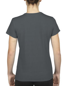 T-shirt cintré publicitaire femme manches courtes | Dorval Charcoal