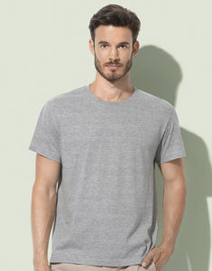 T-shirt publicitaire homme manches courtes | Classic-T Organic Crew Neck Grey Heather