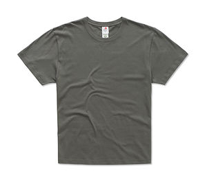T-shirt publicitaire homme manches courtes | Classic-T Organic Crew Neck Real Grey