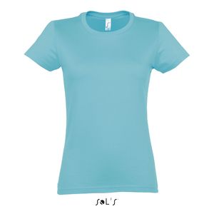 Tee-shirt personnalisé femme col rond | Imperial Women Bleu atoll
