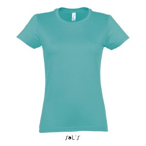 Tee-shirt personnalisé femme col rond | Imperial Women Bleu caraïbes