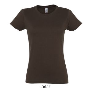 Tee-shirt personnalisé femme col rond | Imperial Women Chocolat