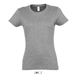 Tee-shirt personnalisé femme col rond | Imperial Women Gris chiné