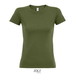 Tee-shirt personnalisé femme col rond | Imperial Women Kaki foncé