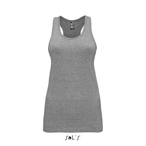 Débardeur publicitaire femme dos nageur | Justin Women Gris chiné