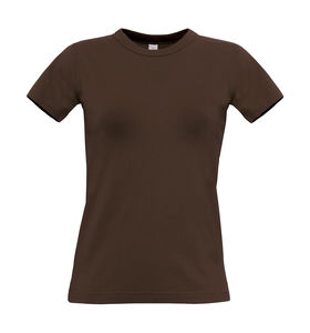 T-shirt personnalisé femme manches courtes | Exact 190 women Brown