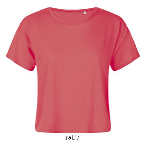 Crop top publicitaire femme | Maeva Corail fluo