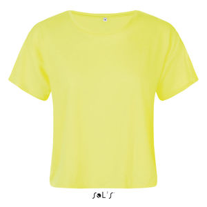 Crop top publicitaire femme | Maeva Jaune fluo