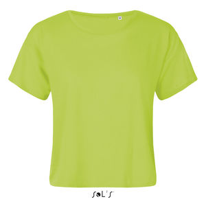 Crop top publicitaire femme | Maeva Vert fluo