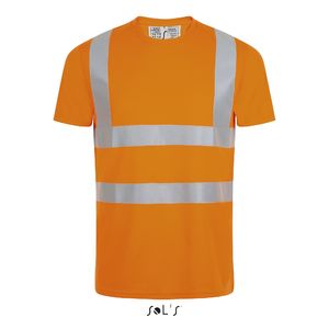 Tee-shirt publicitaire bandes haute visibilité | Mercure Pro Orange fluo