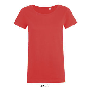 Tee-shirt publicitaire col rond ajusté femme | Mia Hibiscus