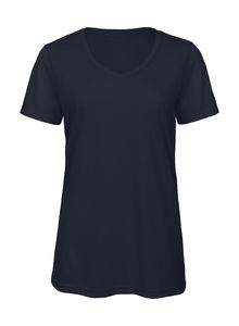 T-shirt triblend col v femme personnalisé | V Triblend women Navy