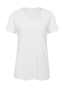T-shirt triblend col v femme personnalisé | V Triblend women White