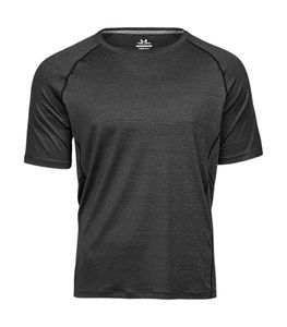 T-shirt publicitaire homme manches courtes raglan | Allinge Black Melange