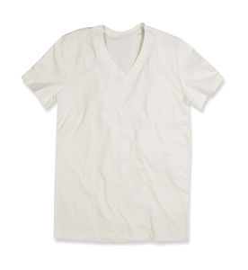 T-shirt personnalisé homme manches courtes col en v | James V-neck Men Winter White