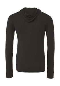 T-shirt publicitaire manches longues avec capuche | Almach Charcoal Black Triblend