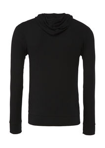 T-shirt publicitaire manches longues avec capuche | Almach Solid Black Triblend